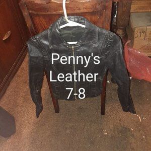 Pennys Leather Jacket Womens Size 7-8
